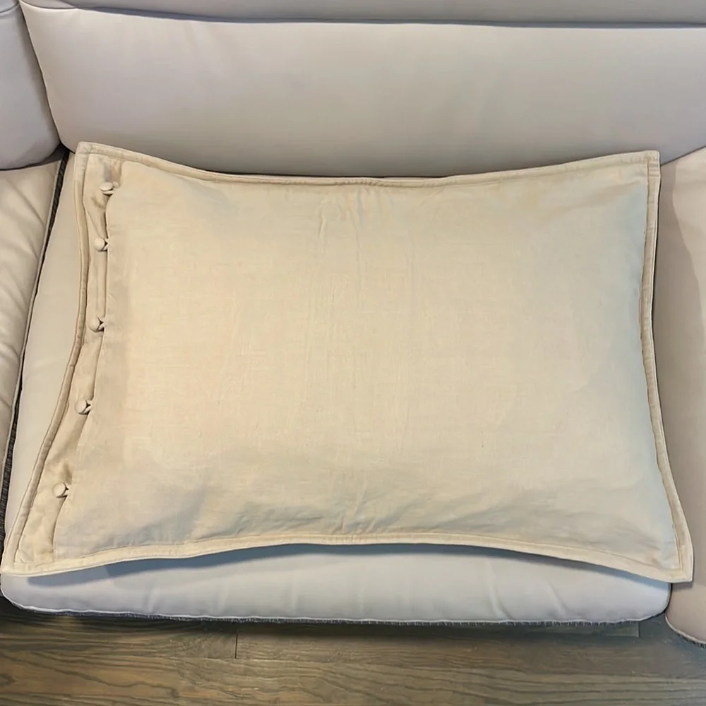 Ralph Lauren Set of 2 Pillow Cover Linen Blend Neutral Tan
